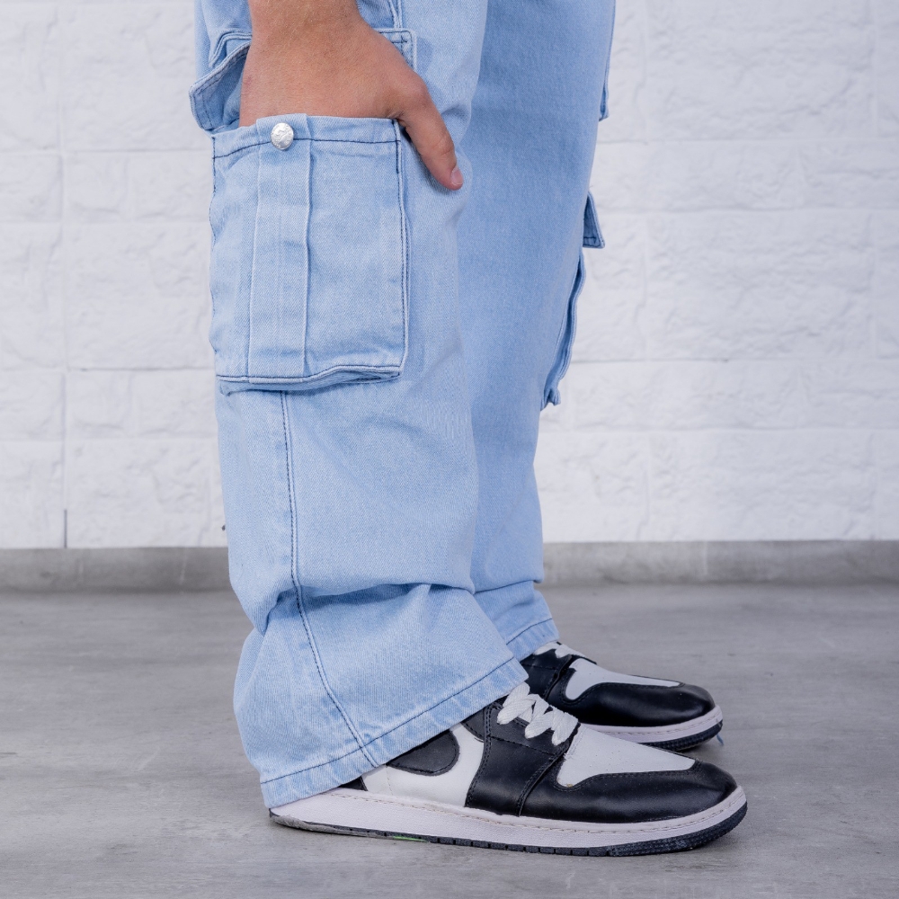 Art. 2012 - Jeans Baggy Rigido Recto con 8 Bolsillos - Imagen 2