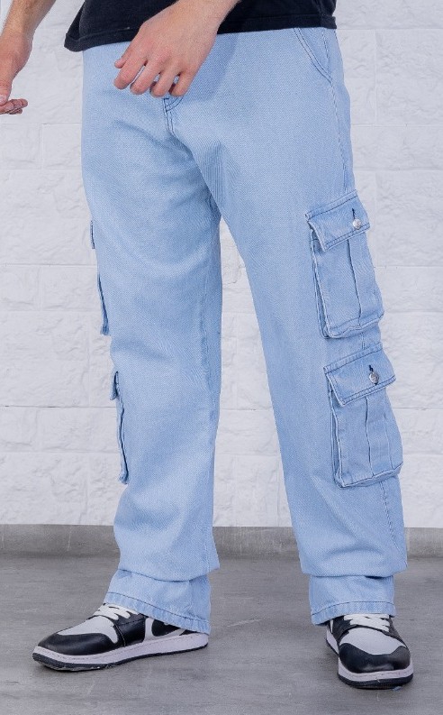 Art. 2012 - Jeans Baggy Rigido Recto con 8 Bolsillos - Imagen 4