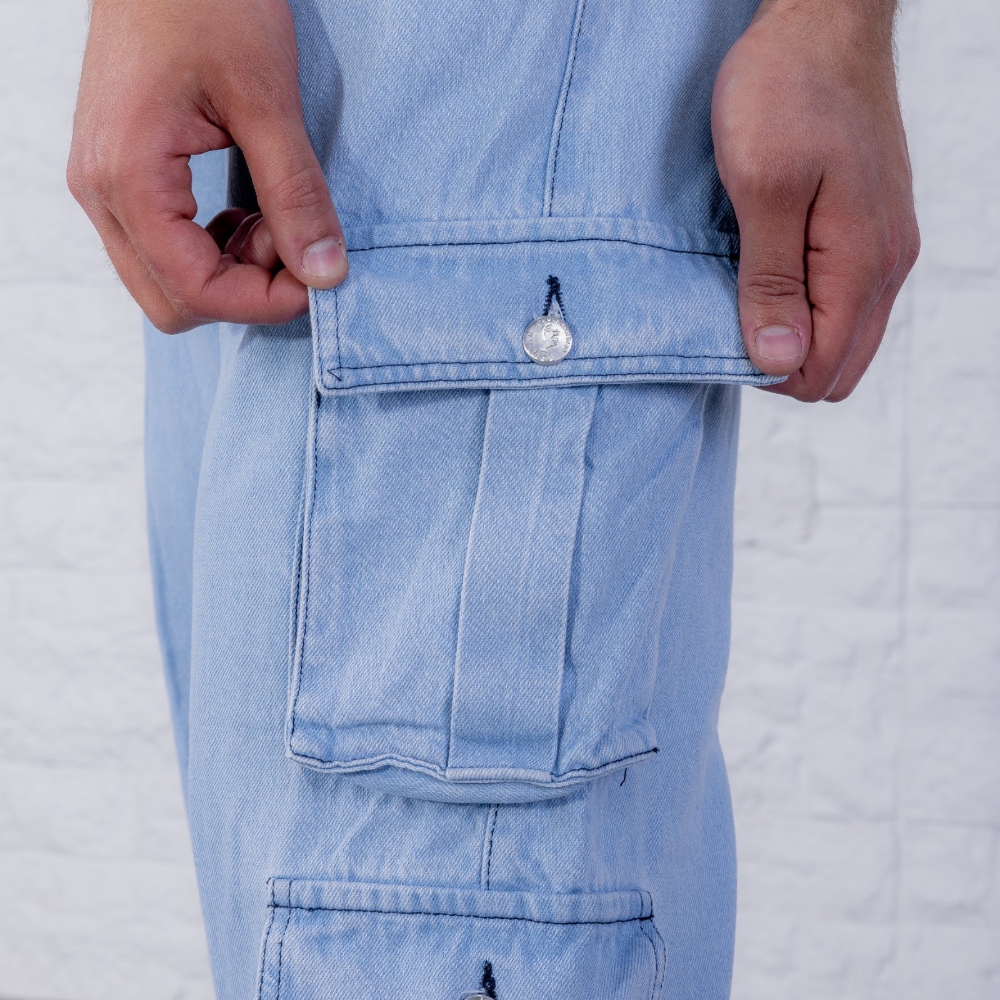 Art. 2012 - Jeans Baggy Rigido Recto con 8 Bolsillos - Imagen 8