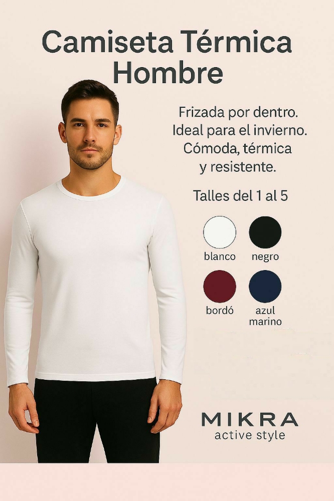 Camisetas Térmicas Hombre Blancas - Imagen 1
