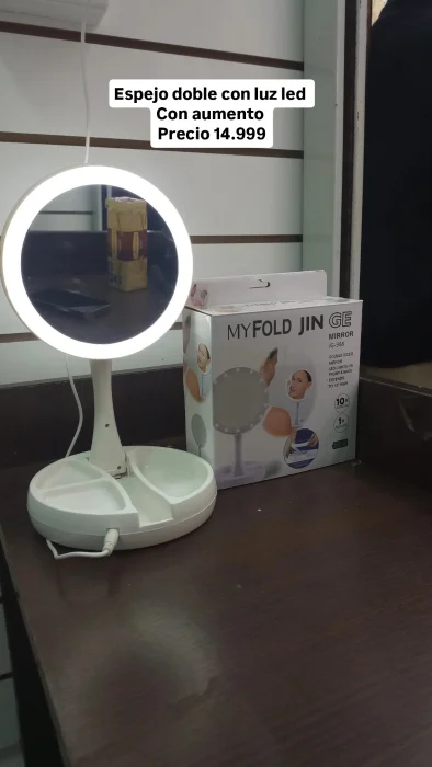 Espejo de Maquillaje Luz Led Recargable