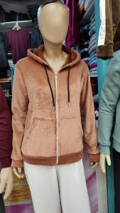Campera Plush con Piel
