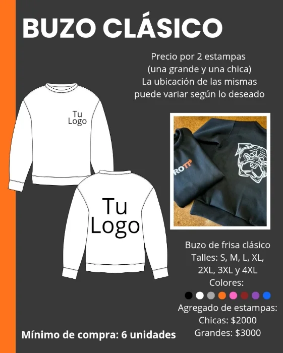 Buzo Estampado Personalizado