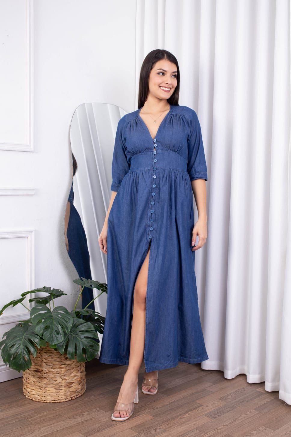 Maxivestido Jeans Largo - Imagen 2