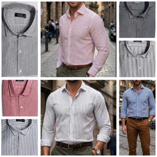 Camisas a Rayas Manga Larga
