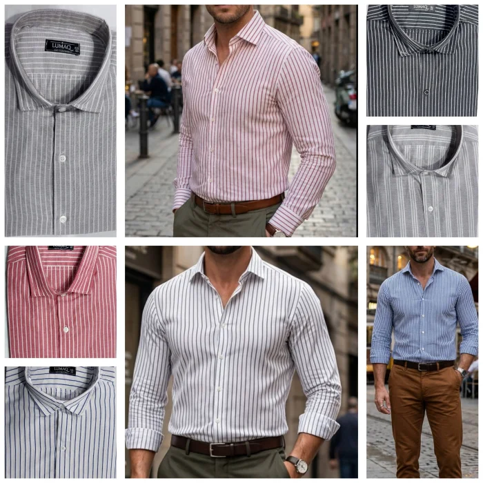 Camisas a Rayas Manga Larga