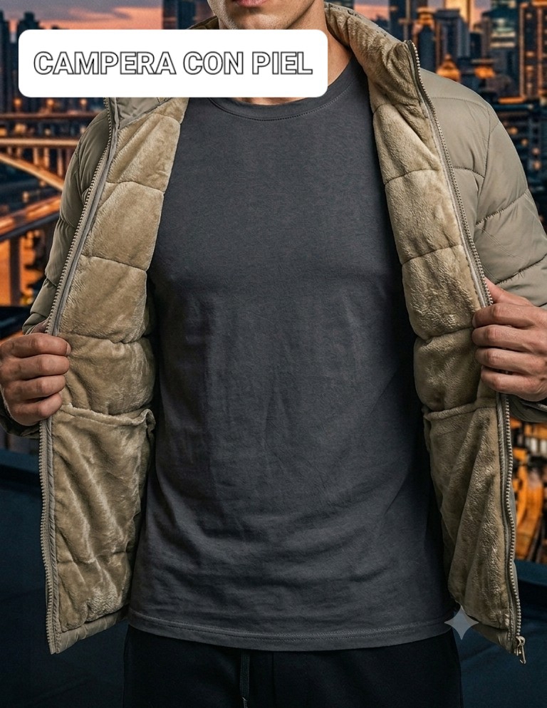 Campera 2 en 1 con Piel para Hombre - Imagen 7