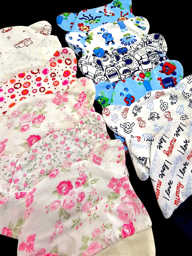 Pack 12 Gorritos con Orejas,  Jersey 100% Algodón  Peinado - Imagen 3