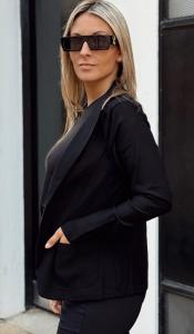 Blazer Negro Elastizado - Miniatura 2