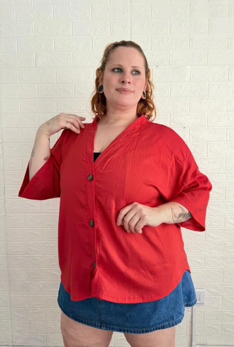 Blusa Lino Spandex