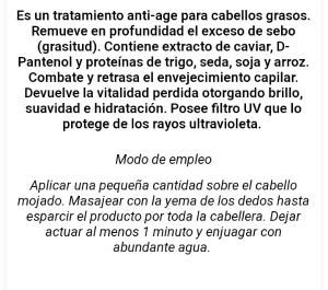 Caviar Cabellos Grasos Shampoo Ó Acondicionador X 260ml, Precio X C/u - Miniatura 3
