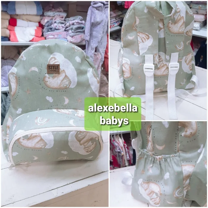 Mochila Maternal de Gabardina Estampada