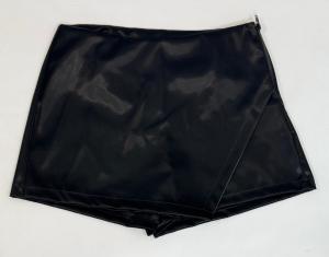 Short Pollera Negro Metalizado
