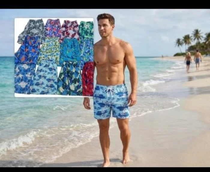 Short de Baño de Hombre Estampado