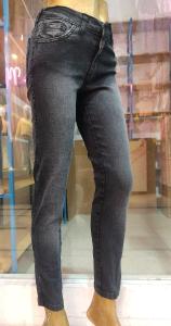 Pantalón Elastizado Gris Localizado - Miniatura 3