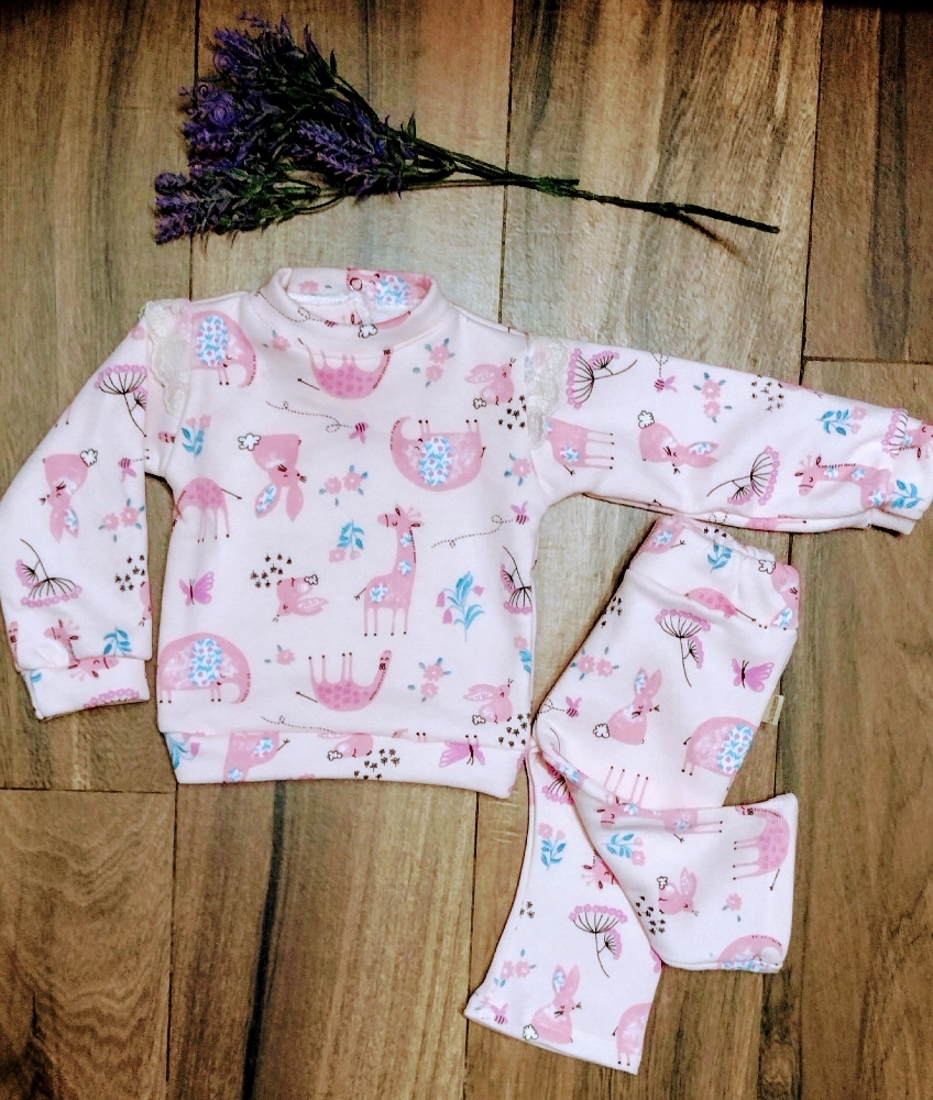Conjunto Beba,en Frisa Digital con Broche Talle 1 al 5 - Imagen 1