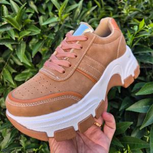 Zapatilla Plataforma Cuero, Charol y Gamuza - Miniatura 2