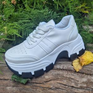 Zapatilla Plataforma Cuero, Charol y Gamuza - Miniatura 4