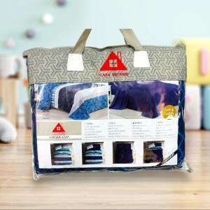 Sabanas Casa Mundo 2 en 1
2800 Hilos Tamaño King 
liso y Estampado Maleta - Miniatura 5