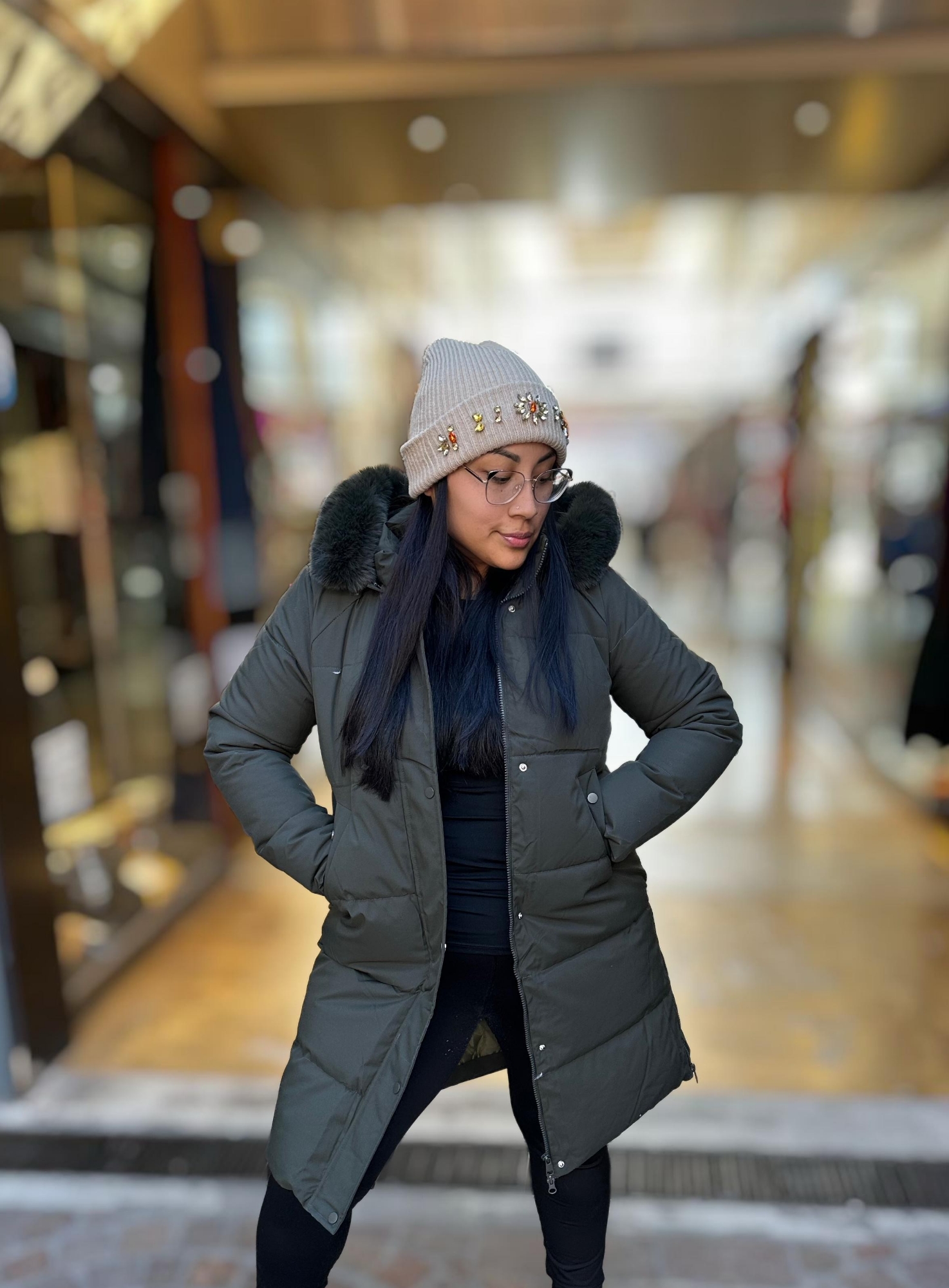 Tapado Impermeable con Piel Dama - Imagen 3