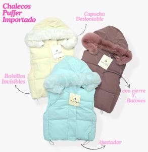 Chalecos Importado Pluma  Puffer Nena