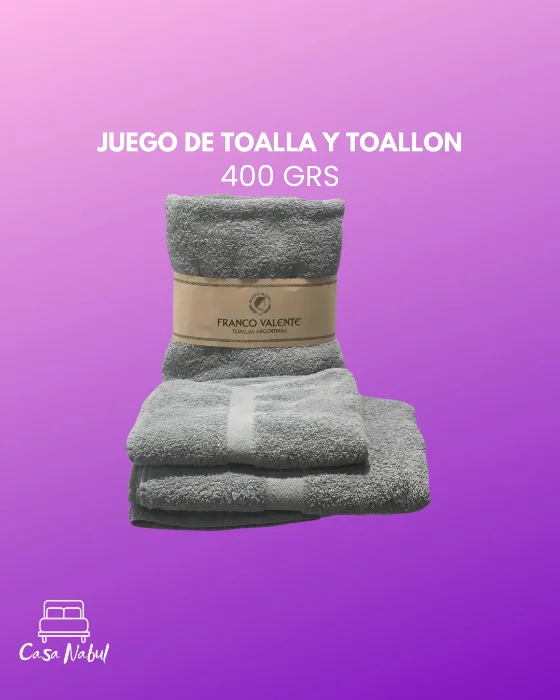 Juego Toalla y Toallón Franco Valente 400gs Original