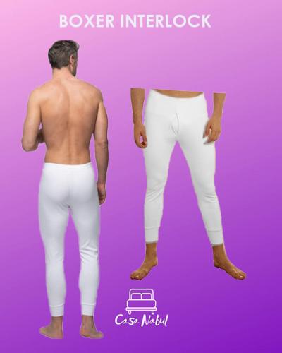 Boxer Interlock Hombre con Bragueta Puro Algodon Curva