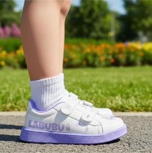 Zapatillas Labubu Infantil Nena Abrojo Urbanas Eco Cuero Blancas Diseños Colores - Miniatura 6