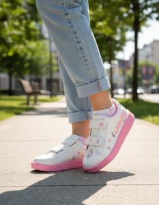 Zapatillas Labubu Infantil Nena Abrojo Urbanas Eco Cuero Blancas Diseños Colores - Miniatura 7