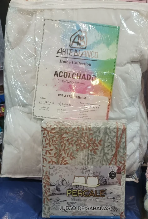Acolchado + Juego de Sábanas