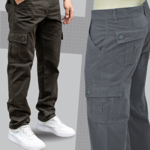 Pantalones Cargo Clásicos de Gabardina - Miniatura 3