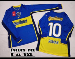 Camiseta Manga Larga Retro Boca Juniors Temporada 2001