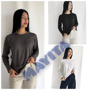 Poleras de Modal Soft Colores Negro Blanco Topo