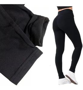 Calza Termica Frizada Lycra Negra