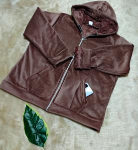 Campera Especial de Plush Bifaz con Piel