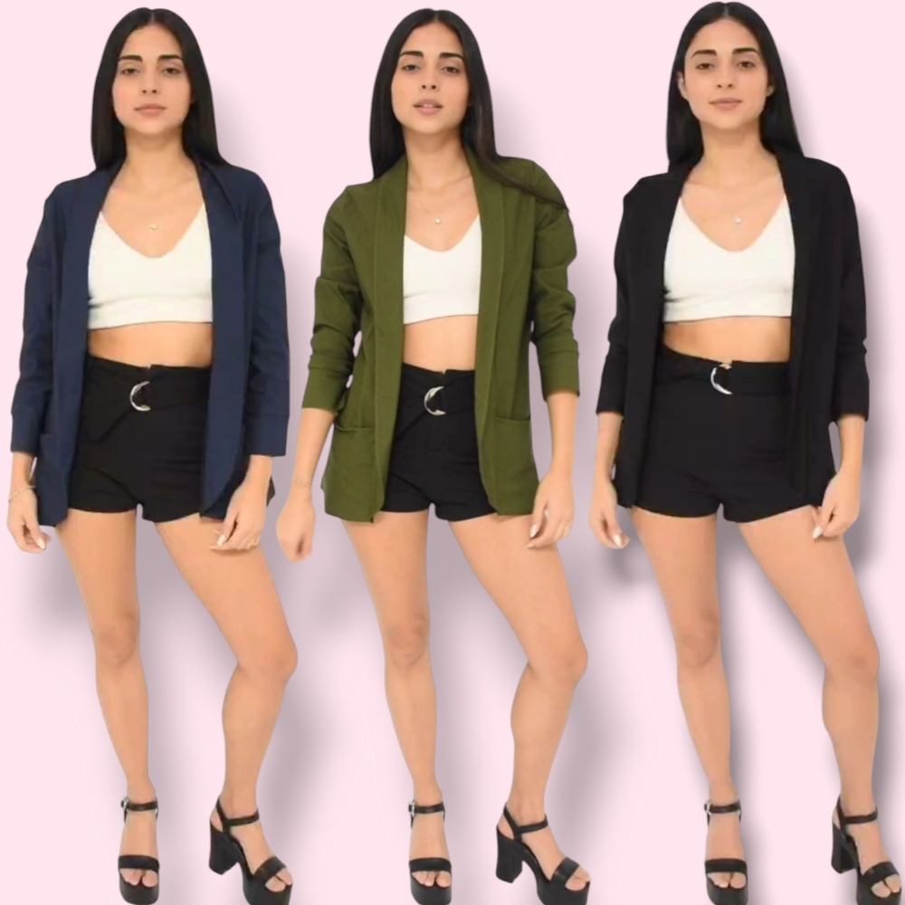 Blazer Largo de Bengalina Elastizada - Imagen 3