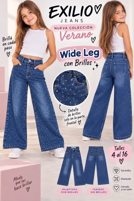 Wide Leg con Brillos