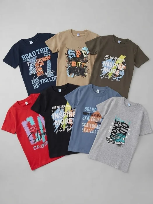 Remeras Algodón Estampadas de Niño