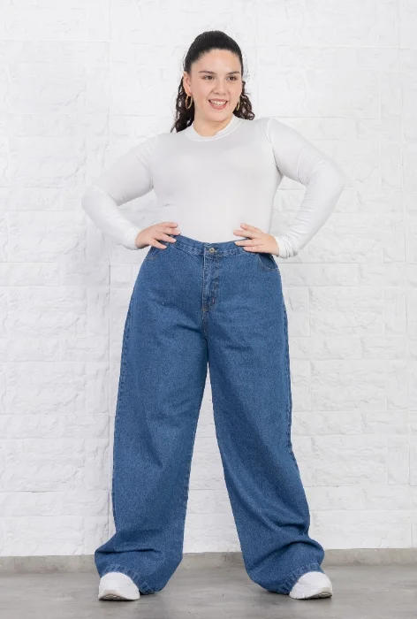 Jean Baggy Dama Especial Azul