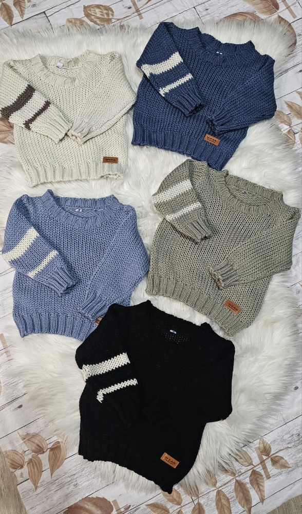 Sweater M/rayado Lana Bebe - Imagen 2