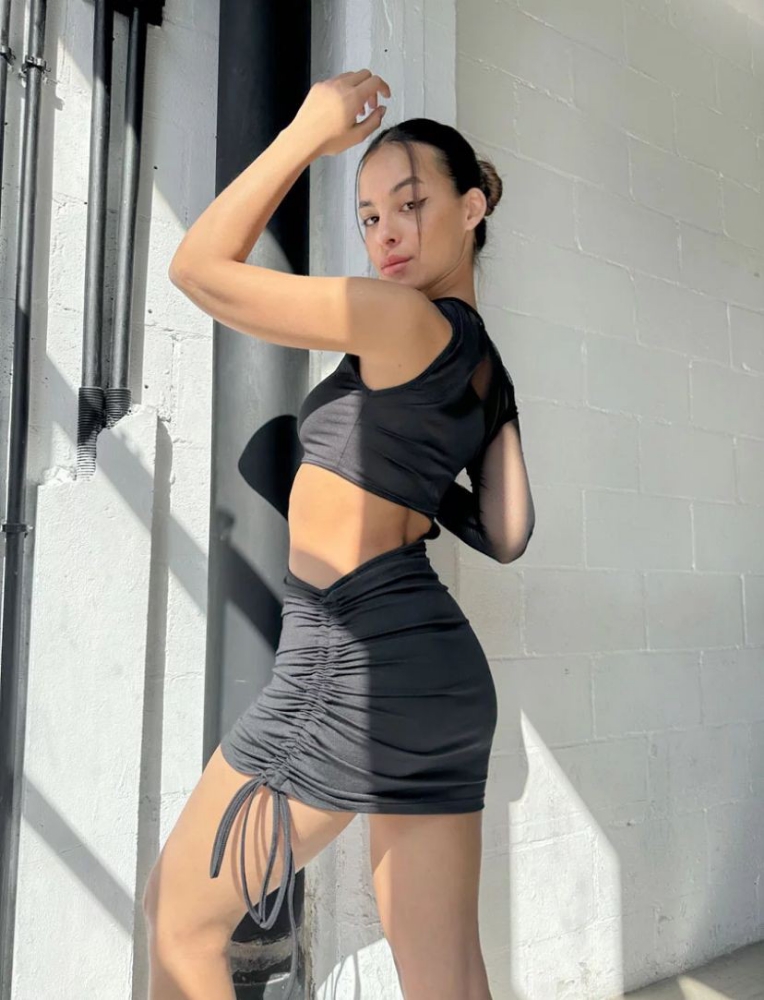 Vestido 1 Manga de Lycra y Tull - Imagen 2
