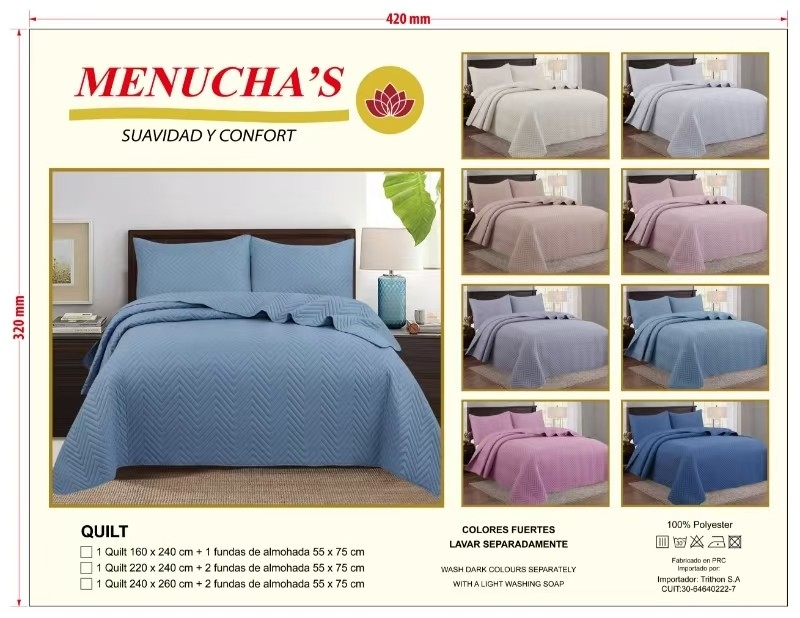 Cover King Size Liso + 2 Funda Almohada - Imagen 6