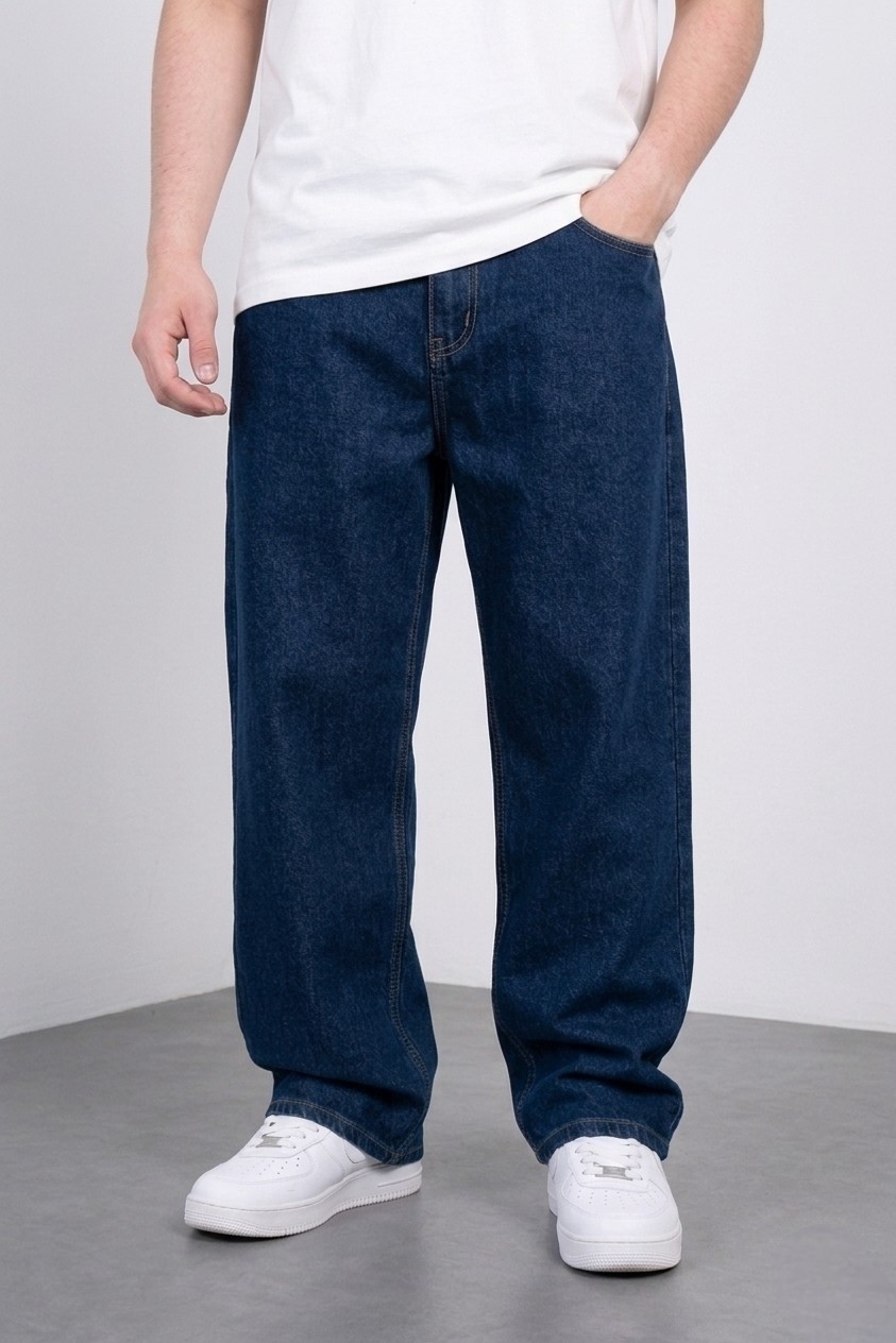 Baggy con Bordado Azul - Imagen 3