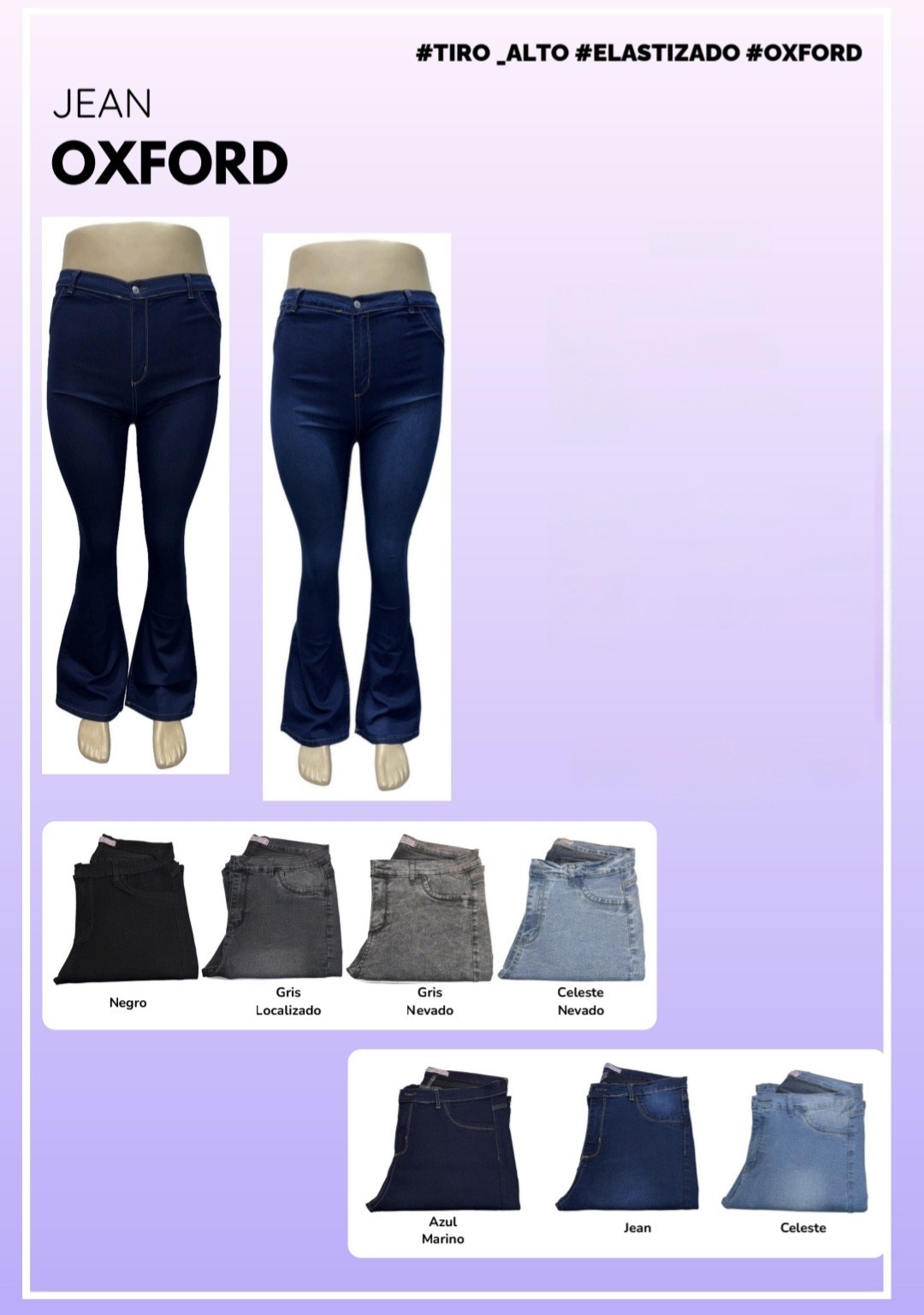 Jeans Oxford Talle Especial Negro - Imagen 2