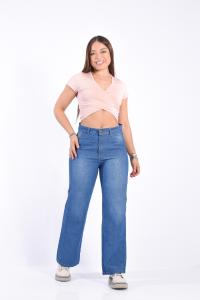 Wide Leg Rígido Económico Celeste Localizado - Miniatura 3