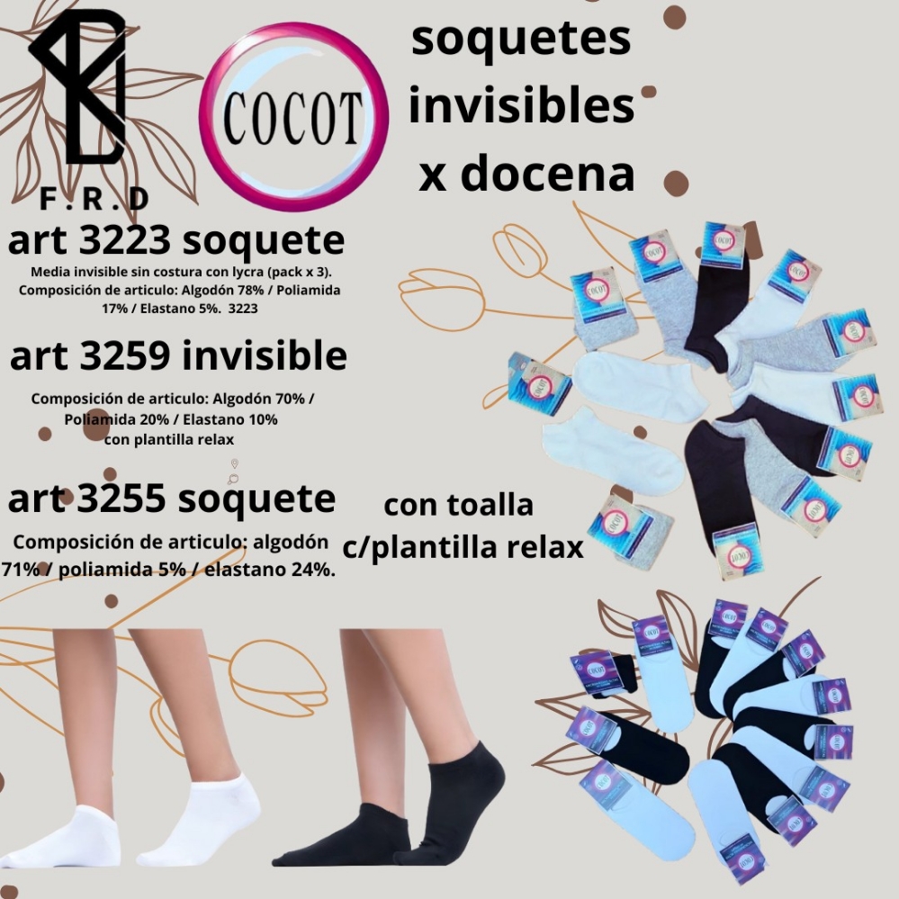 Medias Cocot Zoquete y Invisibles  Art / 3223/3259/3255 - Imagen 3