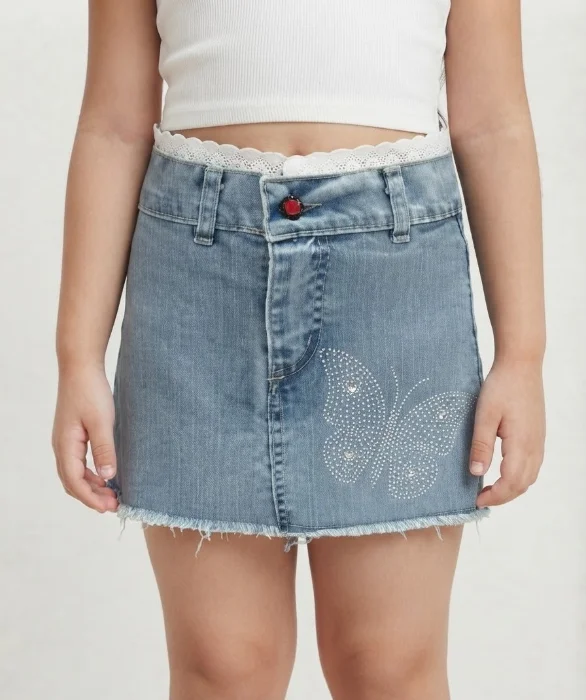 Short Pollera C/puntilla de Nena