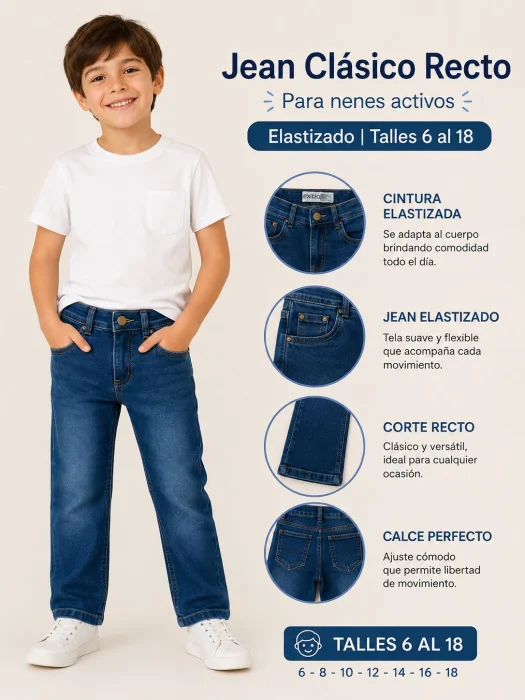 Pantalón Recto Jean