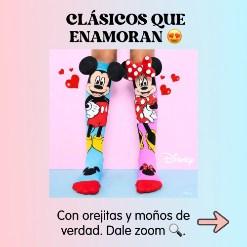 Medias Locas 3d  Minnie, Frozen , Batman , Kuromy , Stitch - Miniatura 3