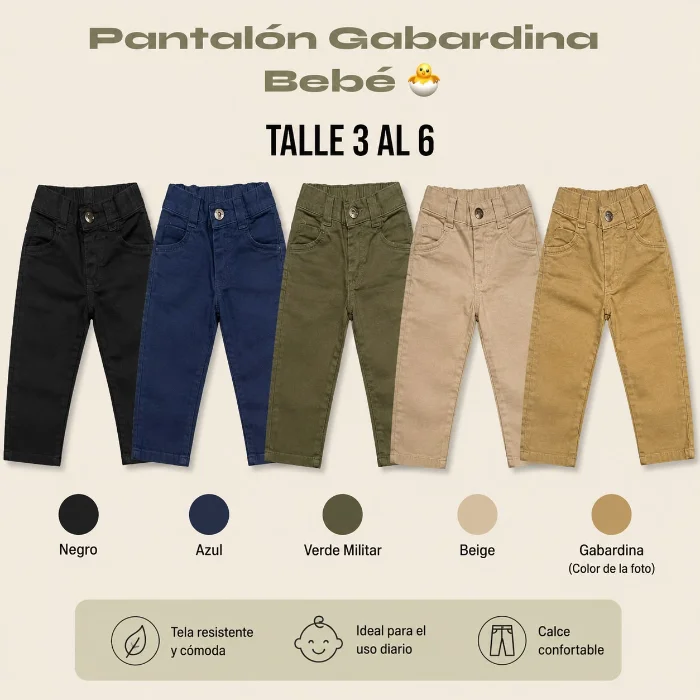 Pantalón Gabardina Bebé